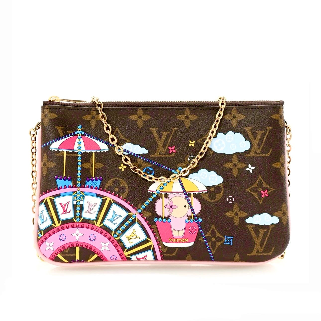 Louis Vuitton Monogram Limited Edition Christmas Animation Double Zip