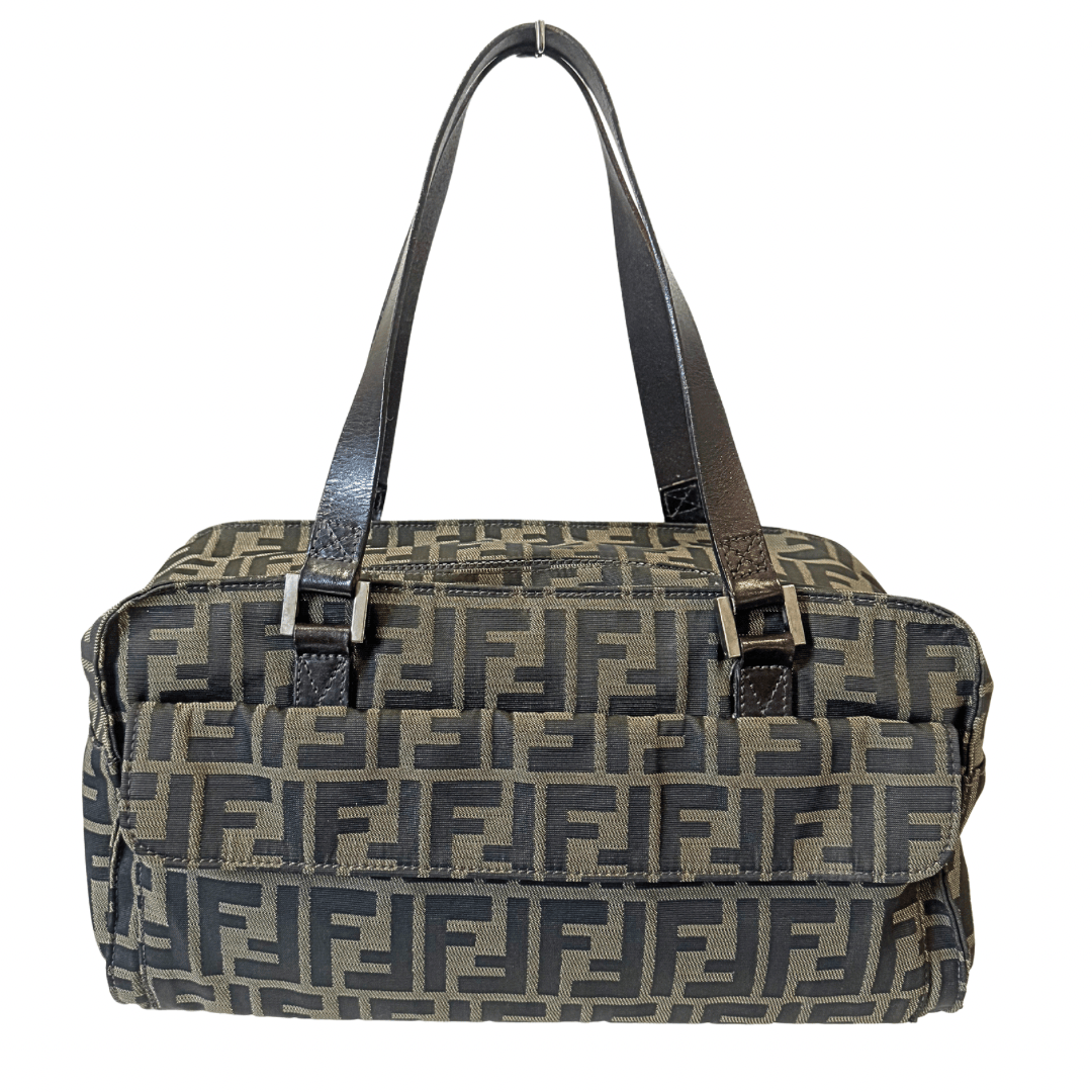 Fendi Monogram Zucca Utility Pocket Shoulder Bag
