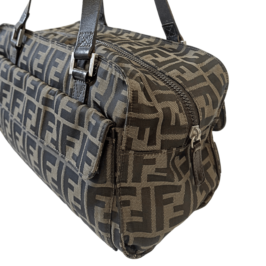 Fendi Monogram Zucca Utility Pocket Shoulder Bag