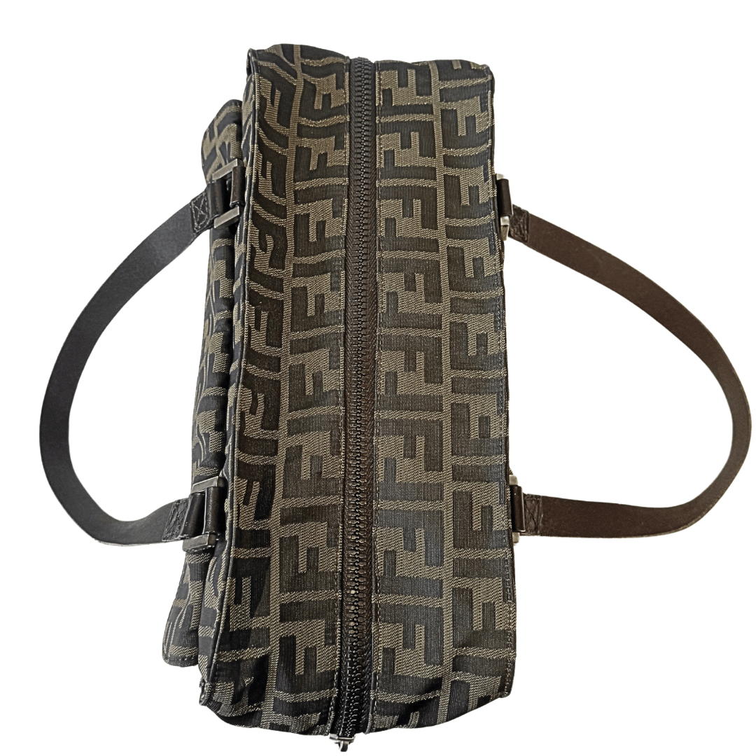 Fendi Monogram Zucca Utility Pocket Shoulder Bag