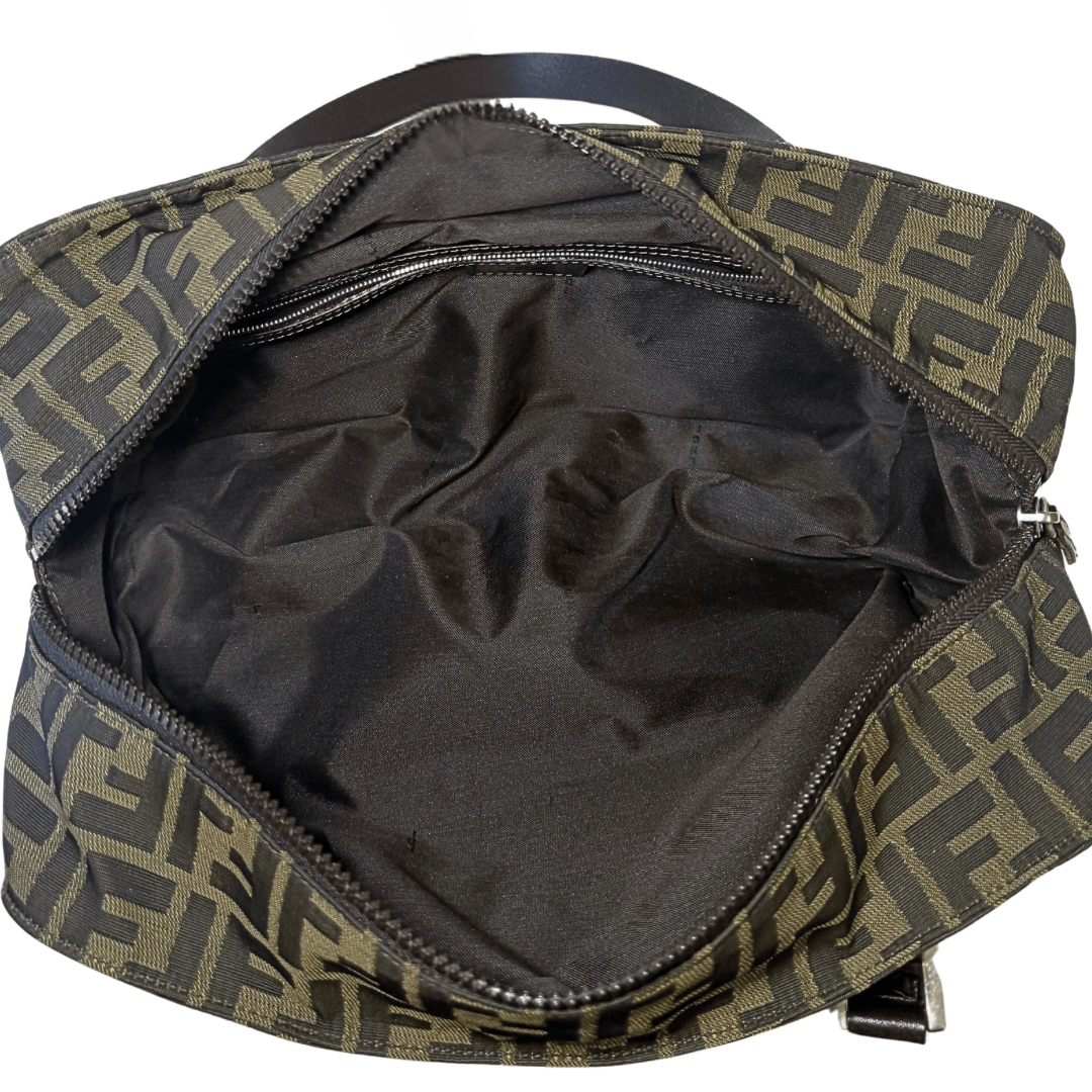 Fendi Monogram Zucca Utility Pocket Shoulder Bag