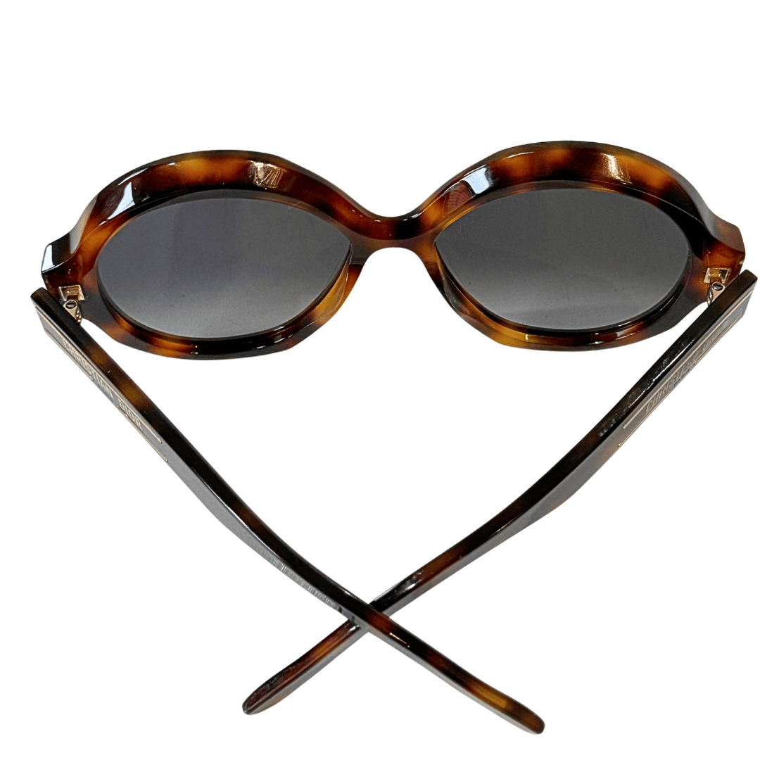 Dior Oversized Round Tortoise Sunglasses