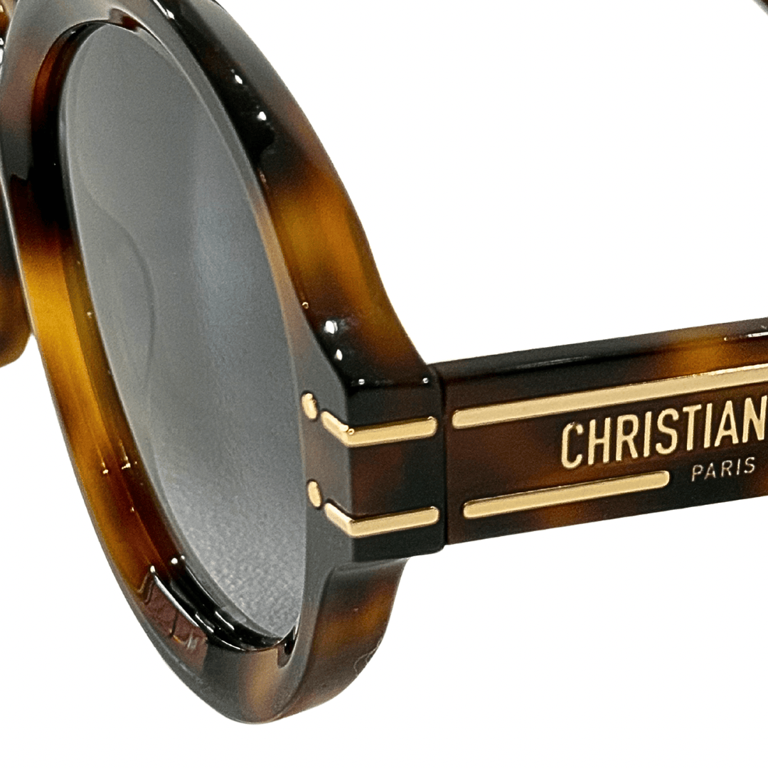 Dior Oversized Round Tortoise Sunglasses