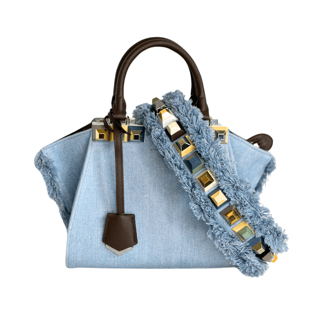 Fendi Mini 3Jours Denim Top Handle Bag - Main Image