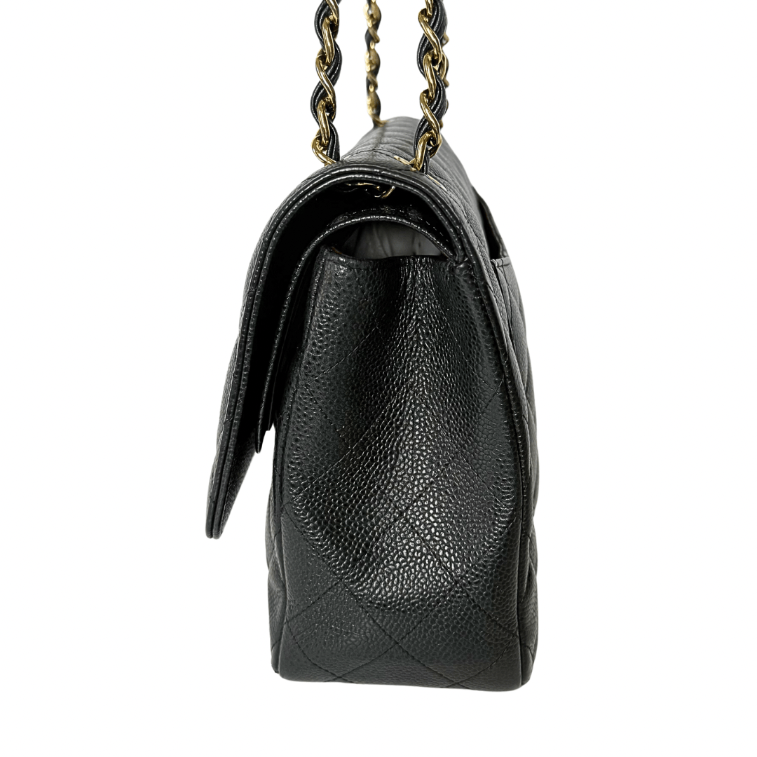 Chanel Classic Caviar Jumbo Double Flap Bag