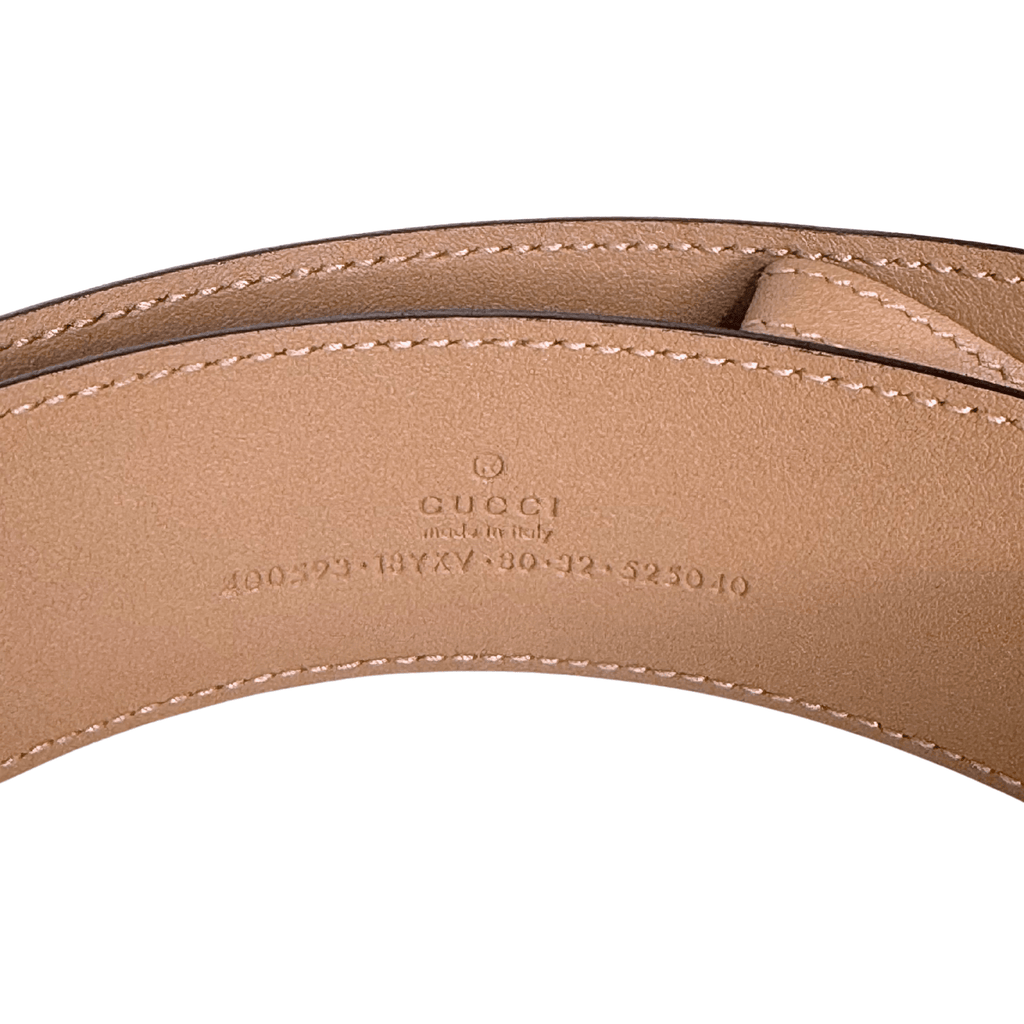Gucci Azalea Calfskin Enamel Double G Belt