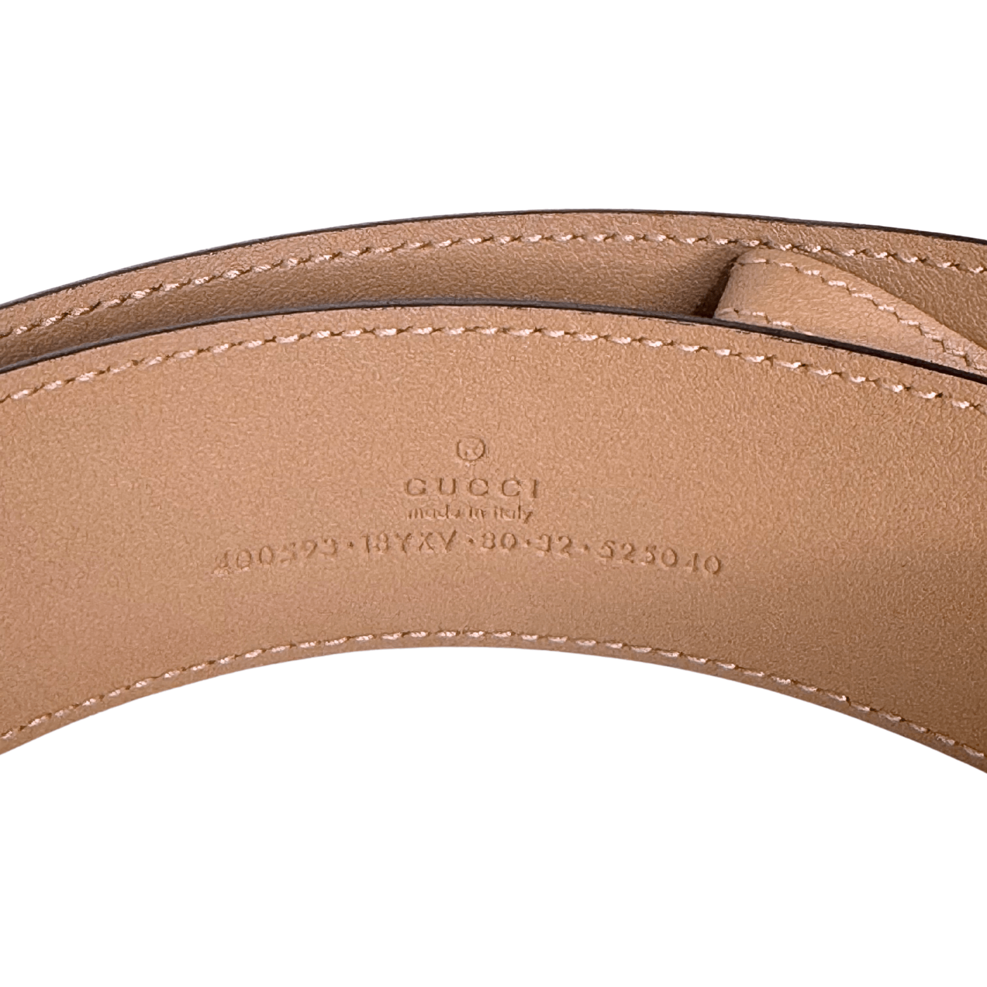 Gucci Azalea Calfskin Enamel Double G Belt