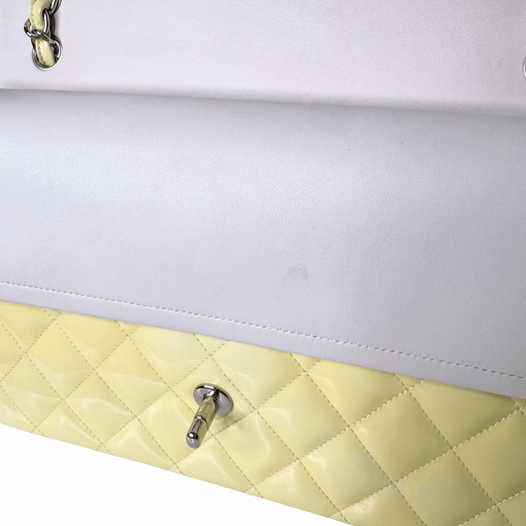 Chanel Patent Quilted Jumbo Double Flap