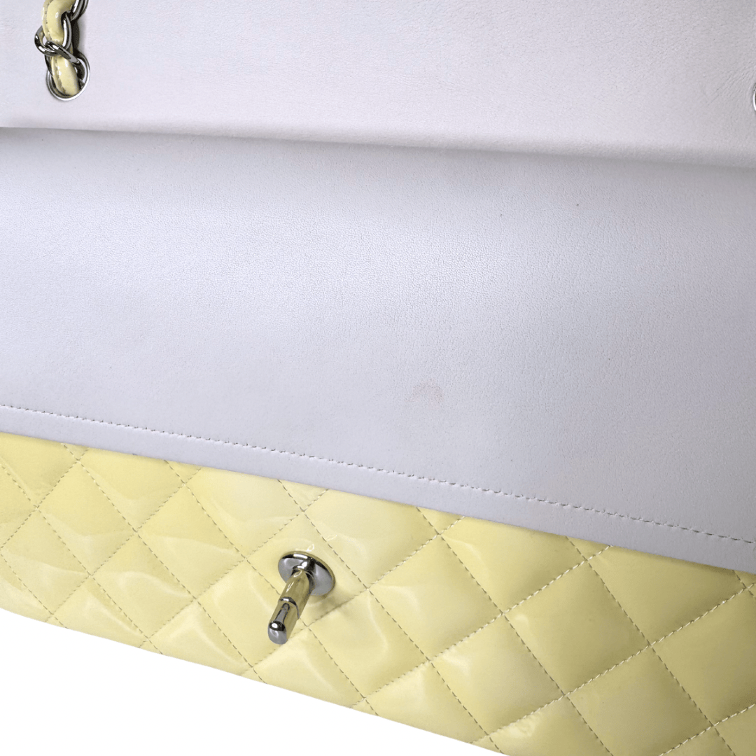 Chanel Patent Quilted Jumbo Double Flap