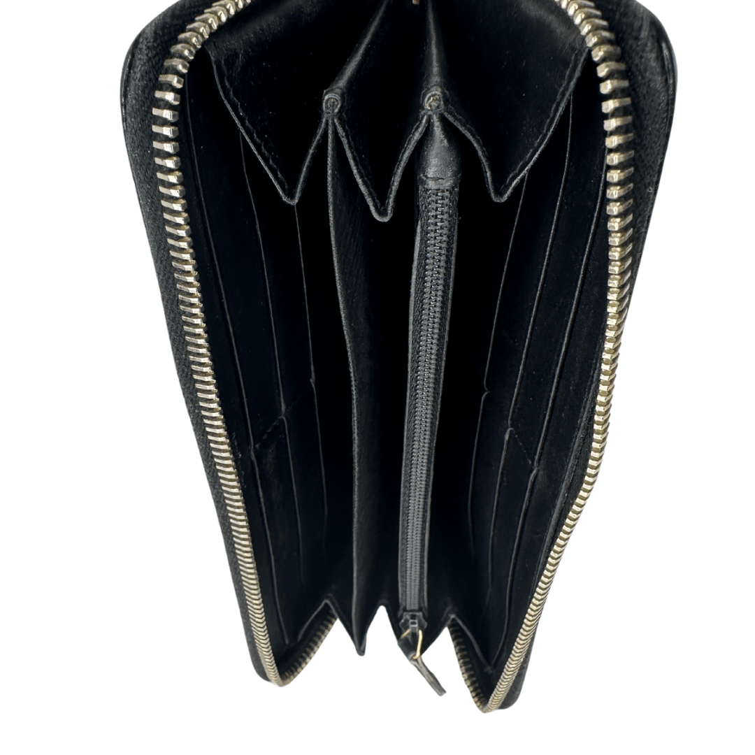 Saint Laurent Patent Leather Contental Zip Around Wallet