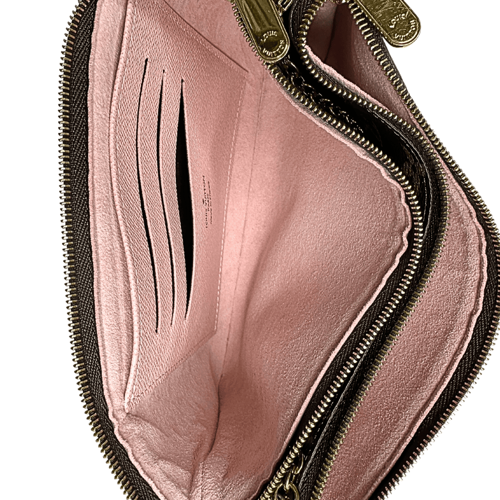 Louis Vuitton Monogram Big Wheel Double Zip Pochette