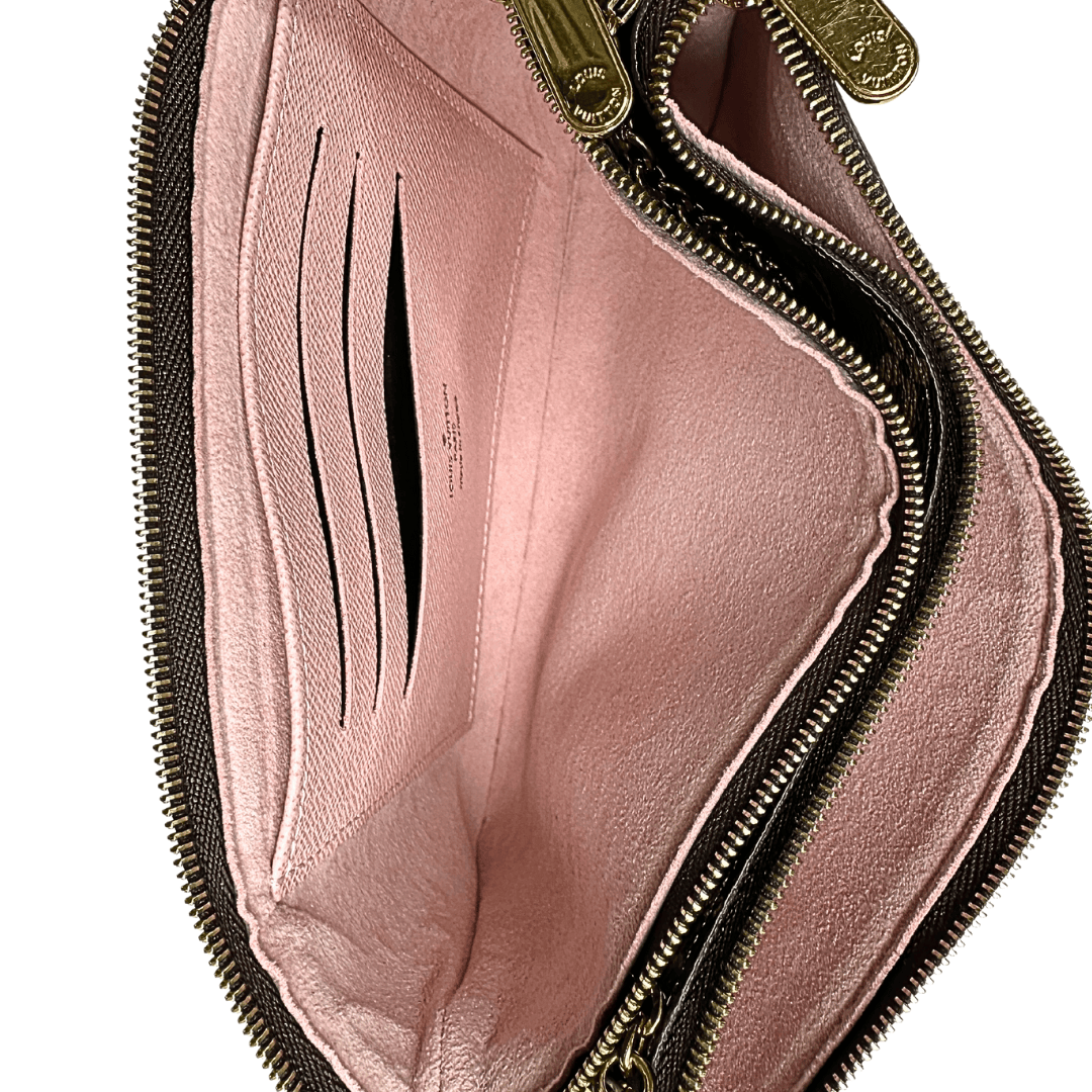 Louis Vuitton Monogram Big Wheel Double Zip Pochette