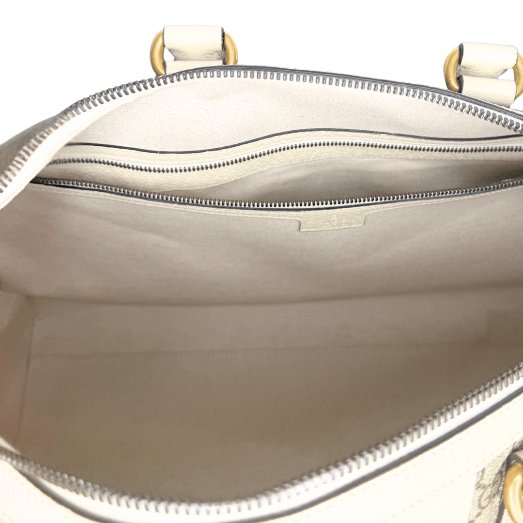 Gucci GG Supreme White Savoy Duffel