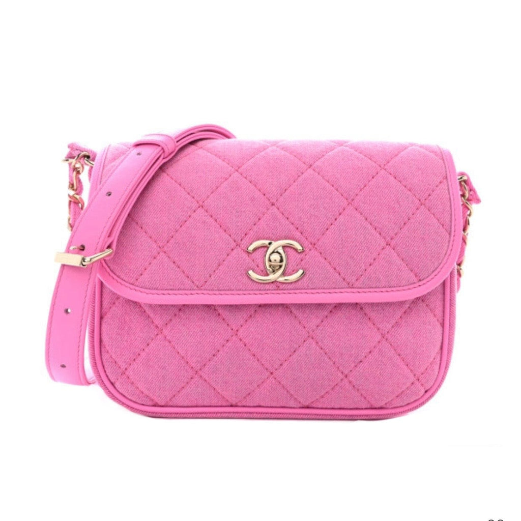 Chanel Small Denim Quilted Messenger Bag