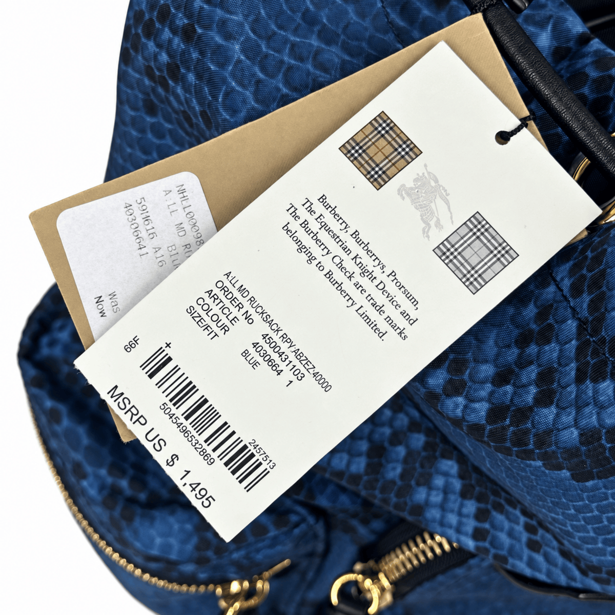 Burberry Nylon Rucksack Backpack