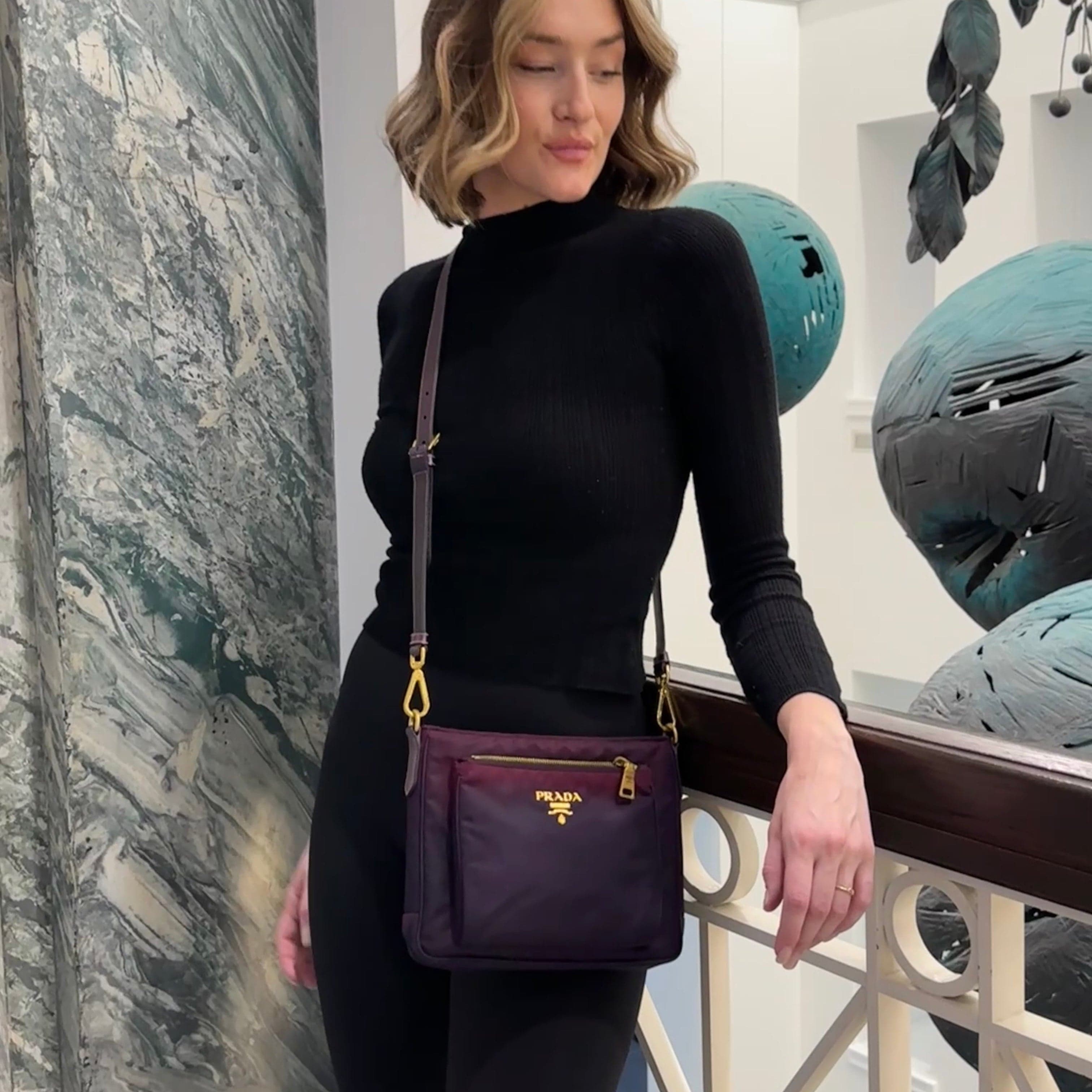 Prada Tessuto Bandoliera Ombre Messenger Bag