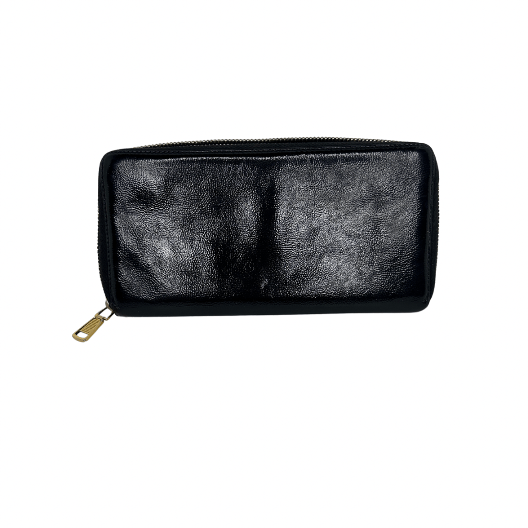 Saint Laurent Patent Leather Contental Zip Around Wallet