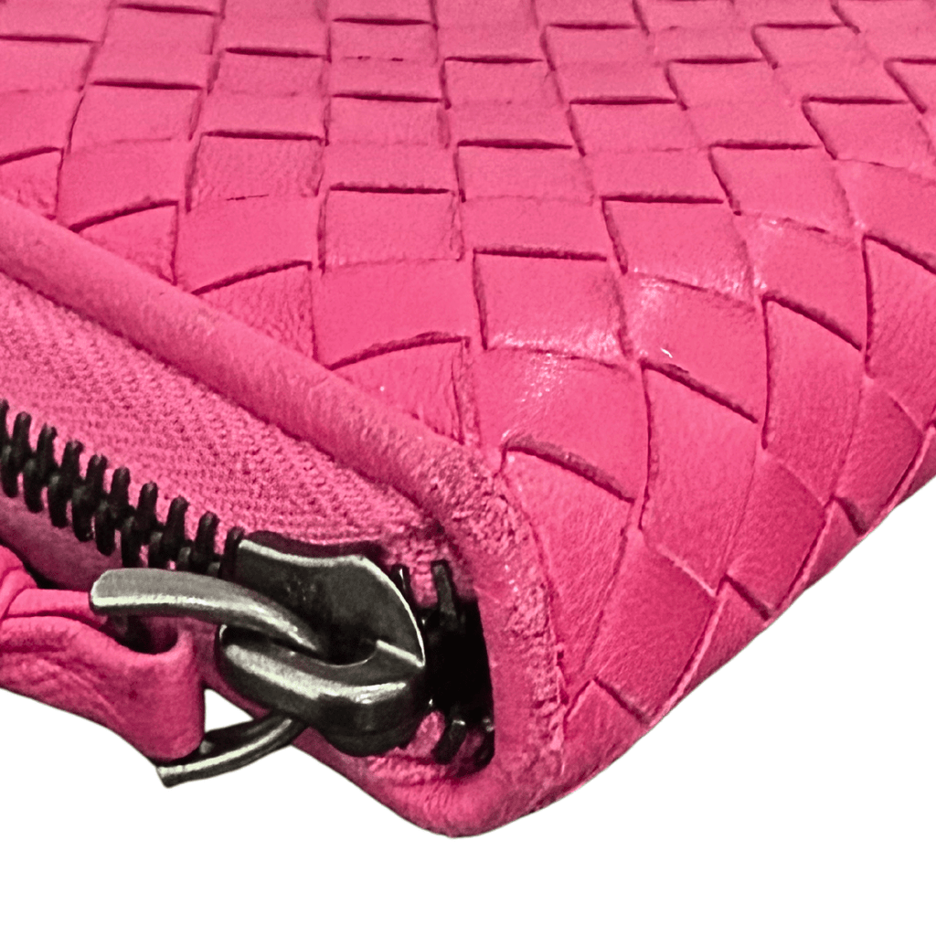 Bottega Veneta Intrecciato Zip Around Wallet