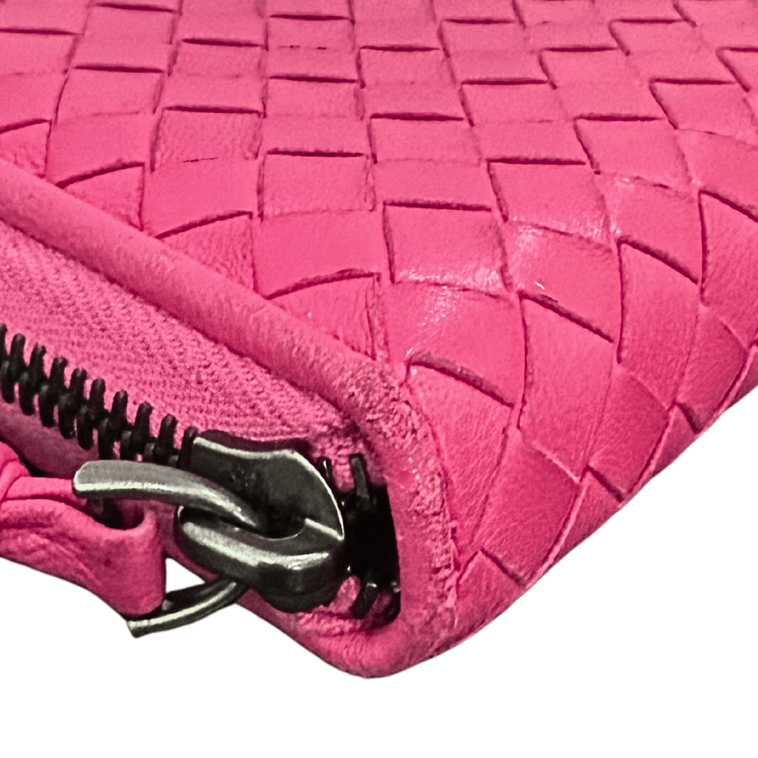 Bottega Veneta Intrecciato Zip Around Wallet