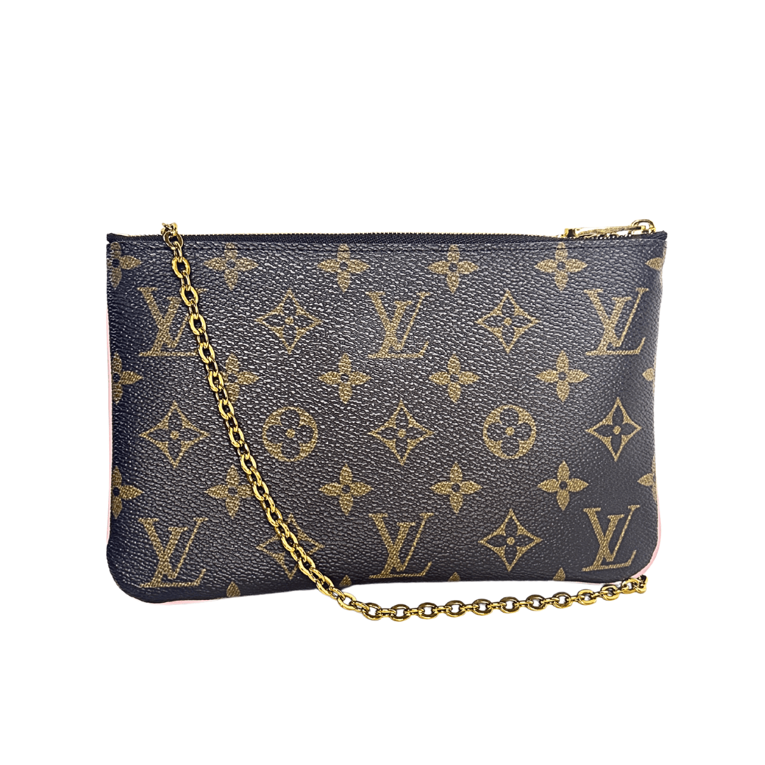 Louis Vuitton Monogram Big Wheel Double Zip Pochette