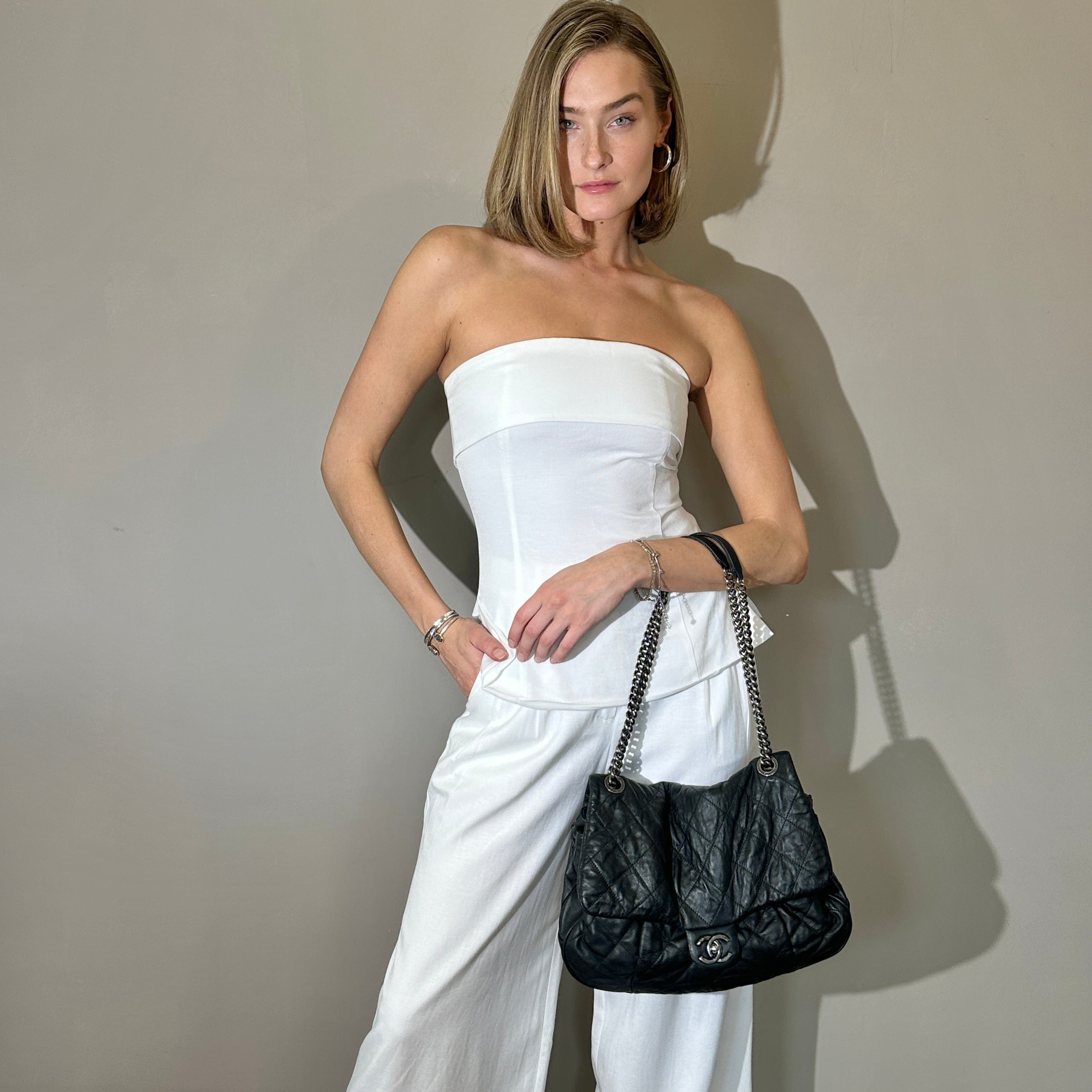Chanel Coco Pleats Flap Crossbody Bag