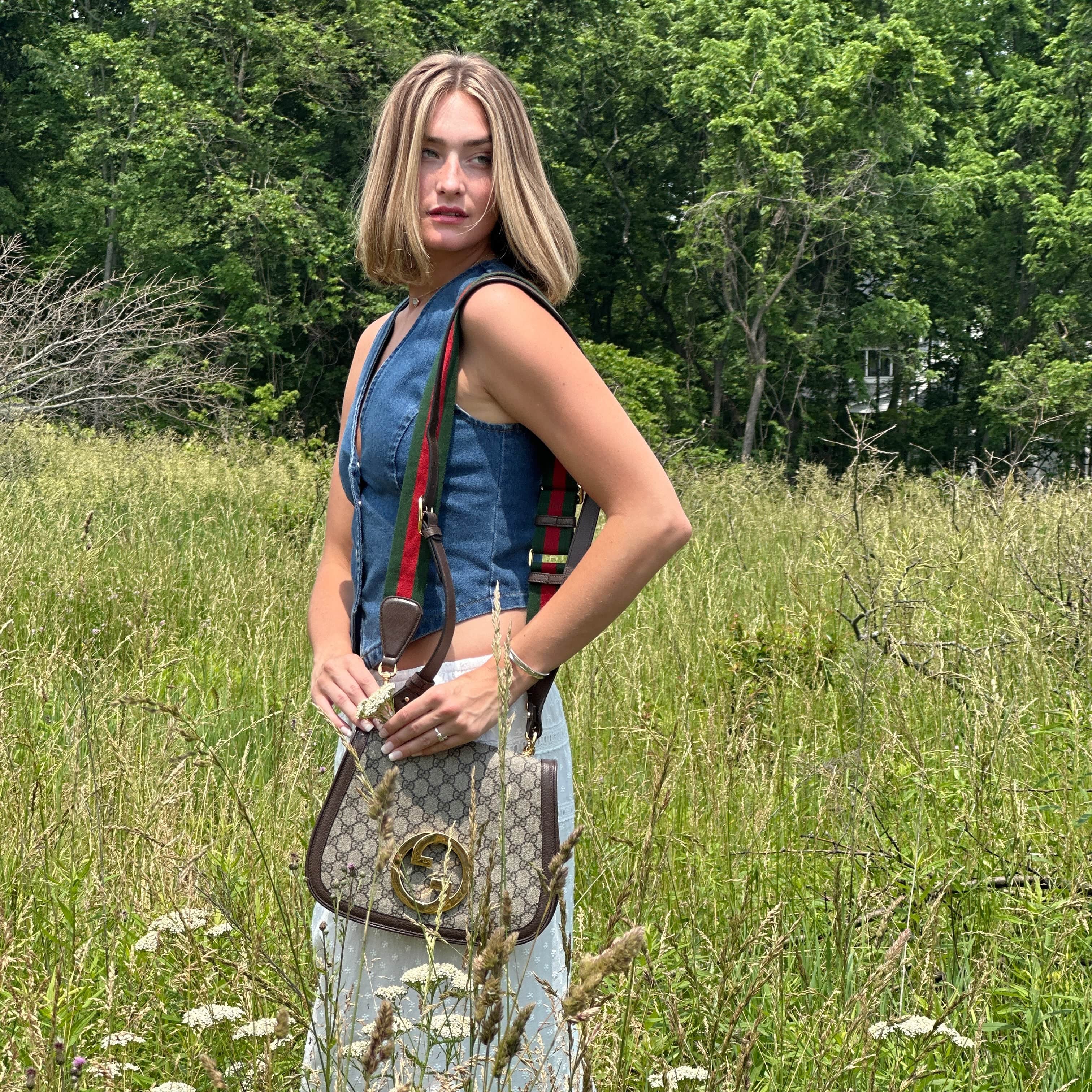 Gucci GG Supreme Interlocking G Blondie Bag