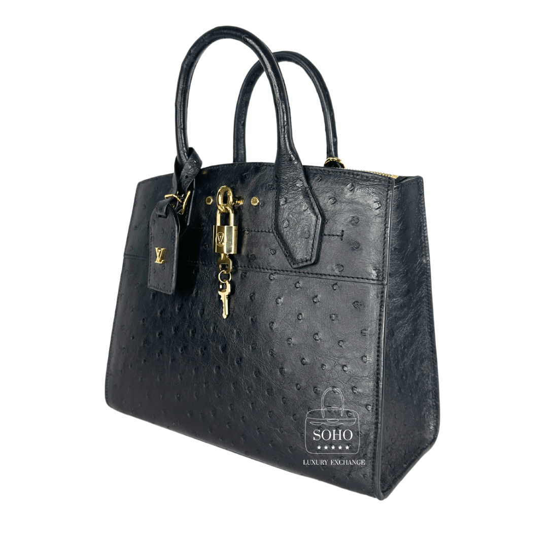 Louis Vuitton Ostrich City Steamer PM Bag