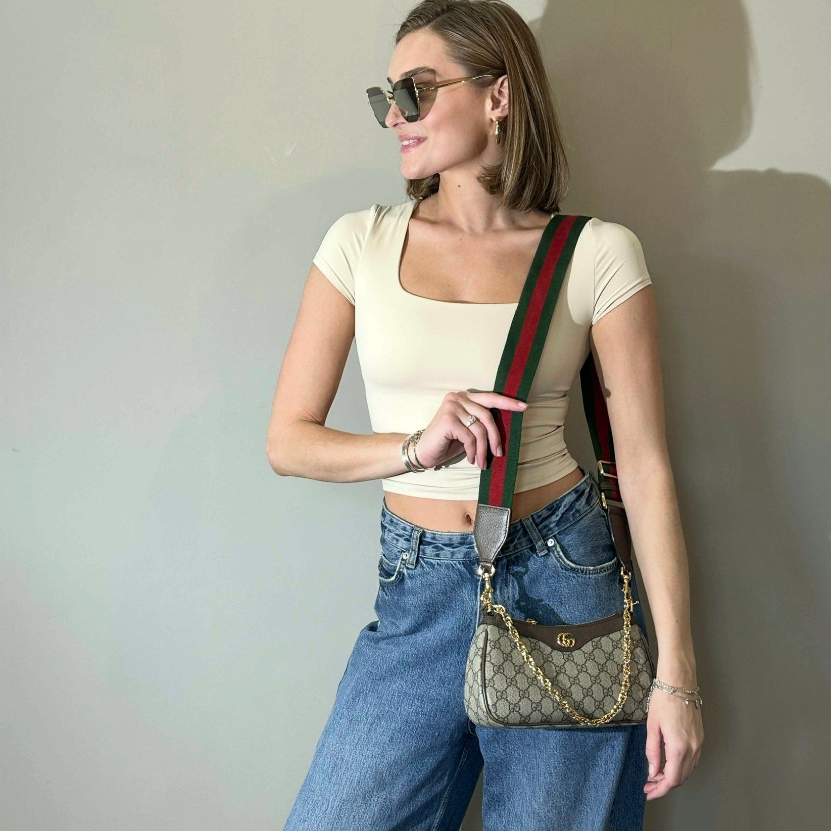 Gucci GG Supreme Small Ophidia Shoulder Bag