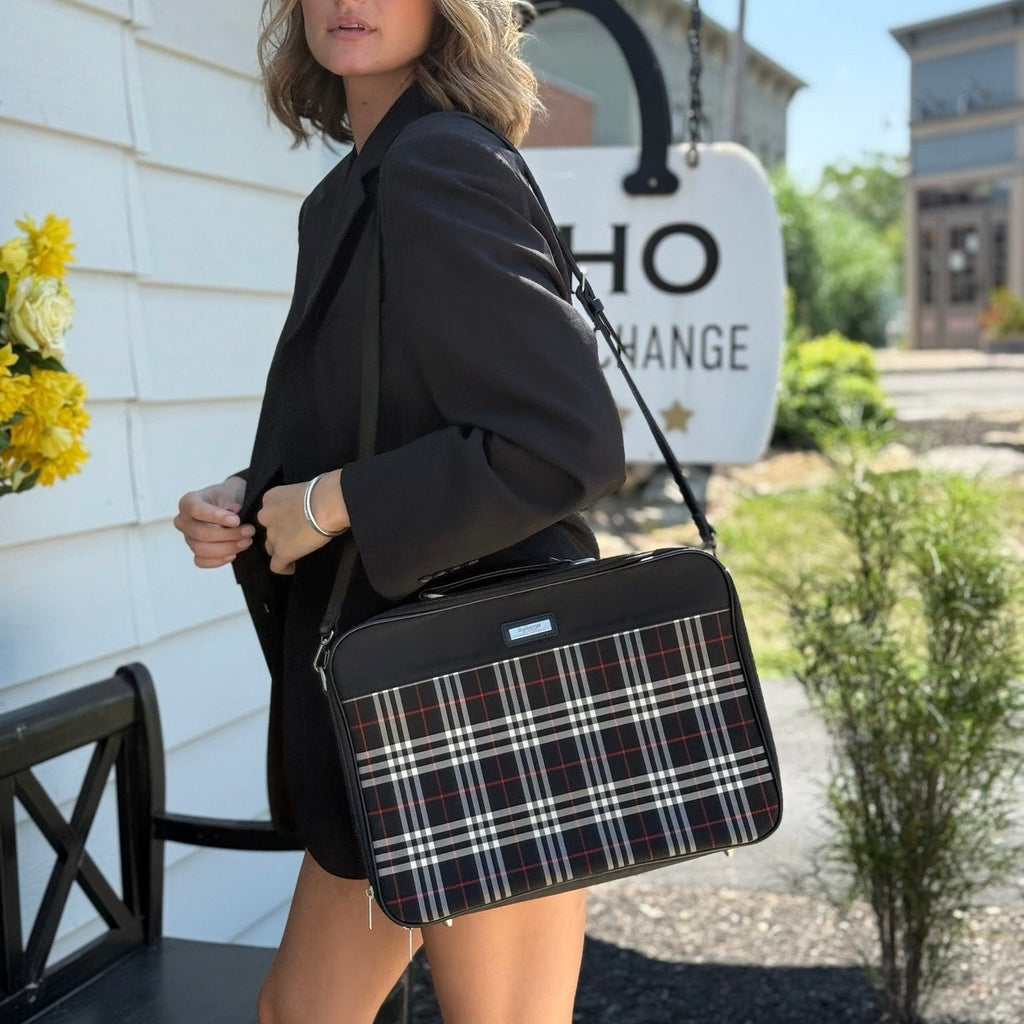 Burberry House Check Laptop Bag w/ Strap