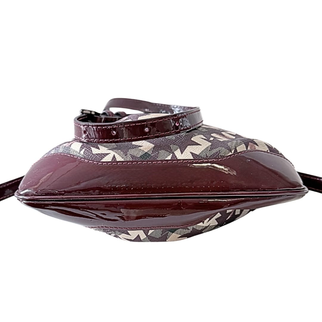 Burberry Patent Supernova Check Stars Small Julia Crossbody Bag