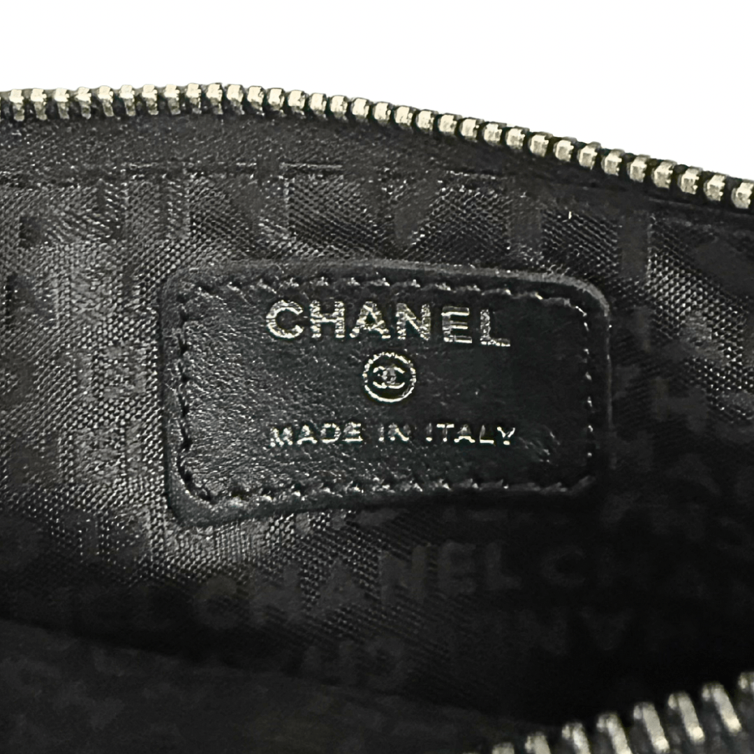 Chanel Quilted Patent Leather Chain Pochette