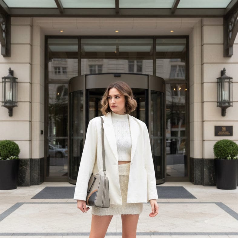 Prada Tricolor Vitello Leather Bauletto Satchel Bag