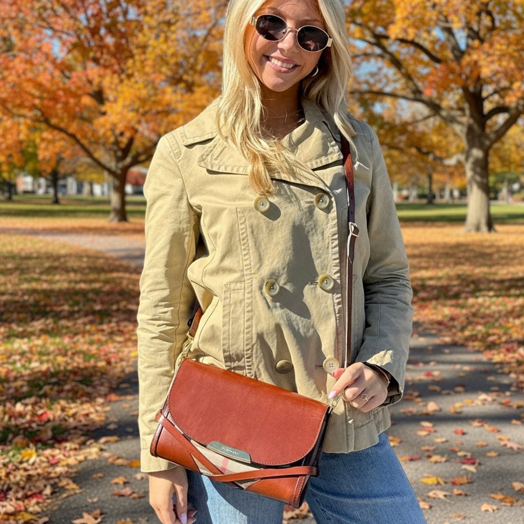 Burberry Calfskin House Check Bridle Crossbody