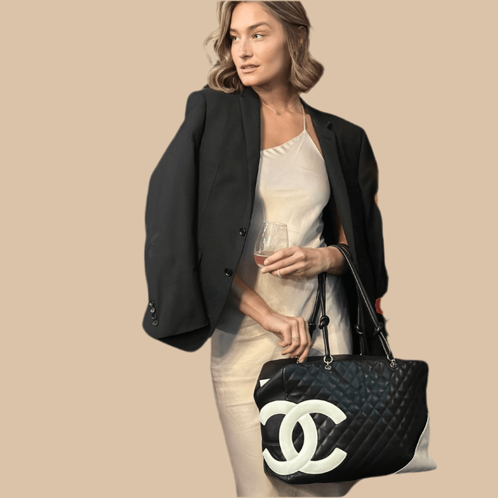 Chanel Diamond Quilted Large Cambon Ligne Bag