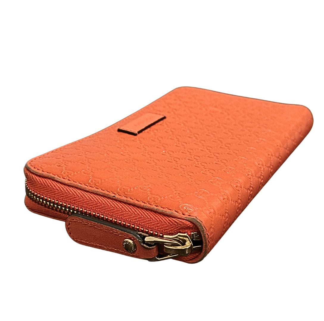 Gucci Micro GG Leather Continental Zip Wallet