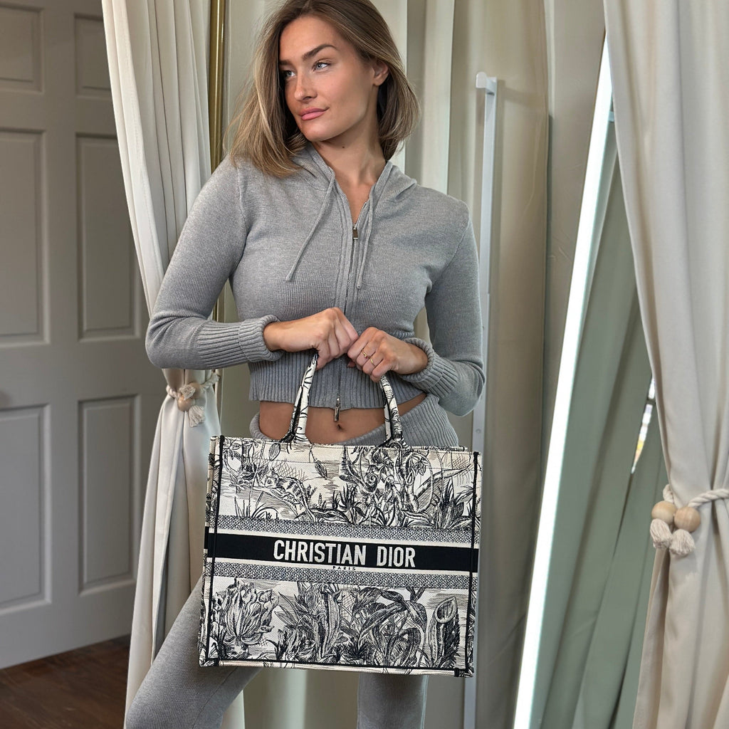Christian Dior Toile de Jouy Carnivora Large Book Tote