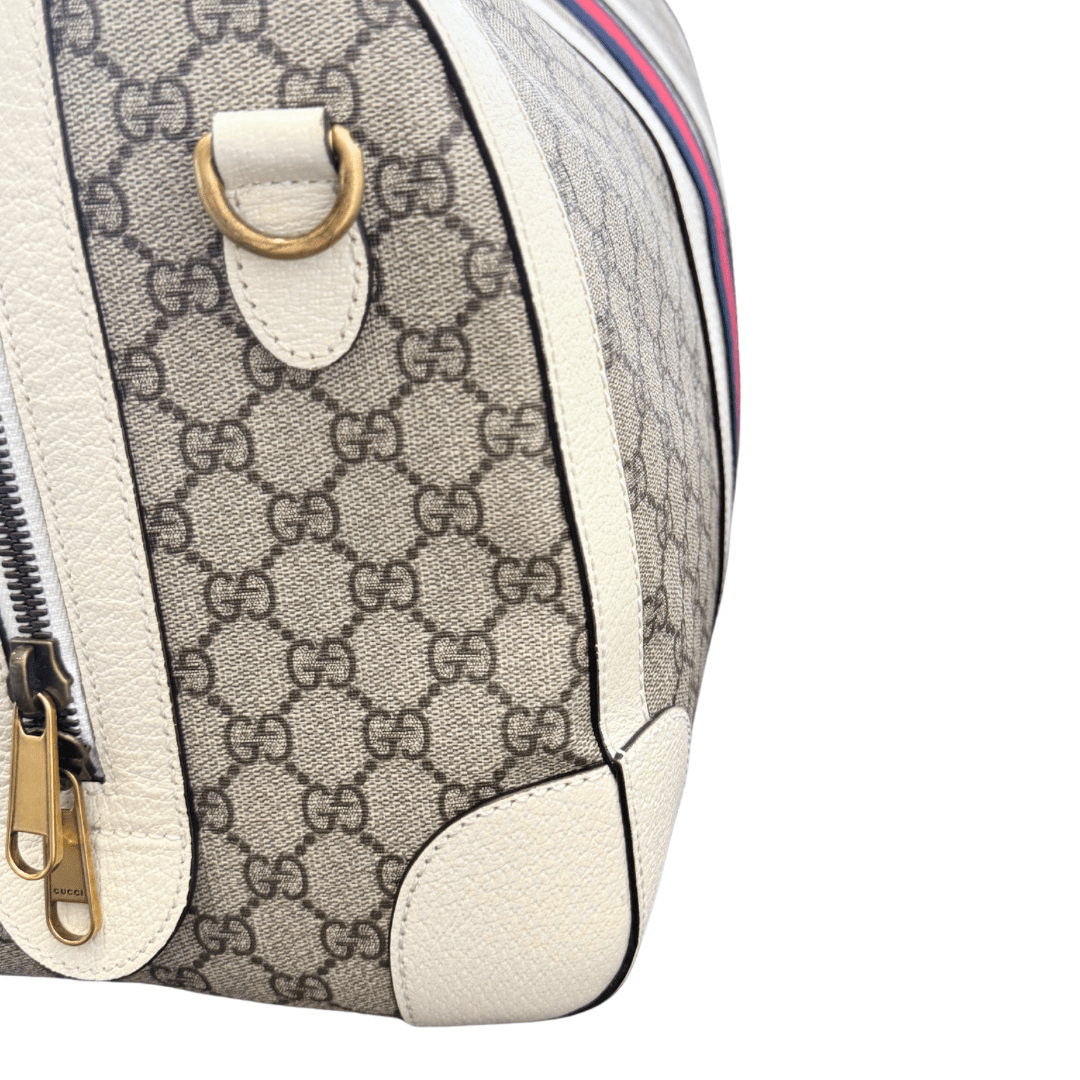 Gucci GG Supreme White Savoy Duffel