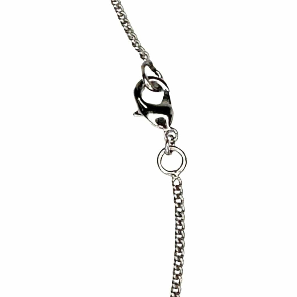 Chanel CC Strass Silver Pendant Necklace