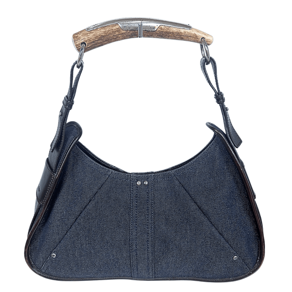 Saint Laurent Blue Denim Mombasa Shoulder Bag