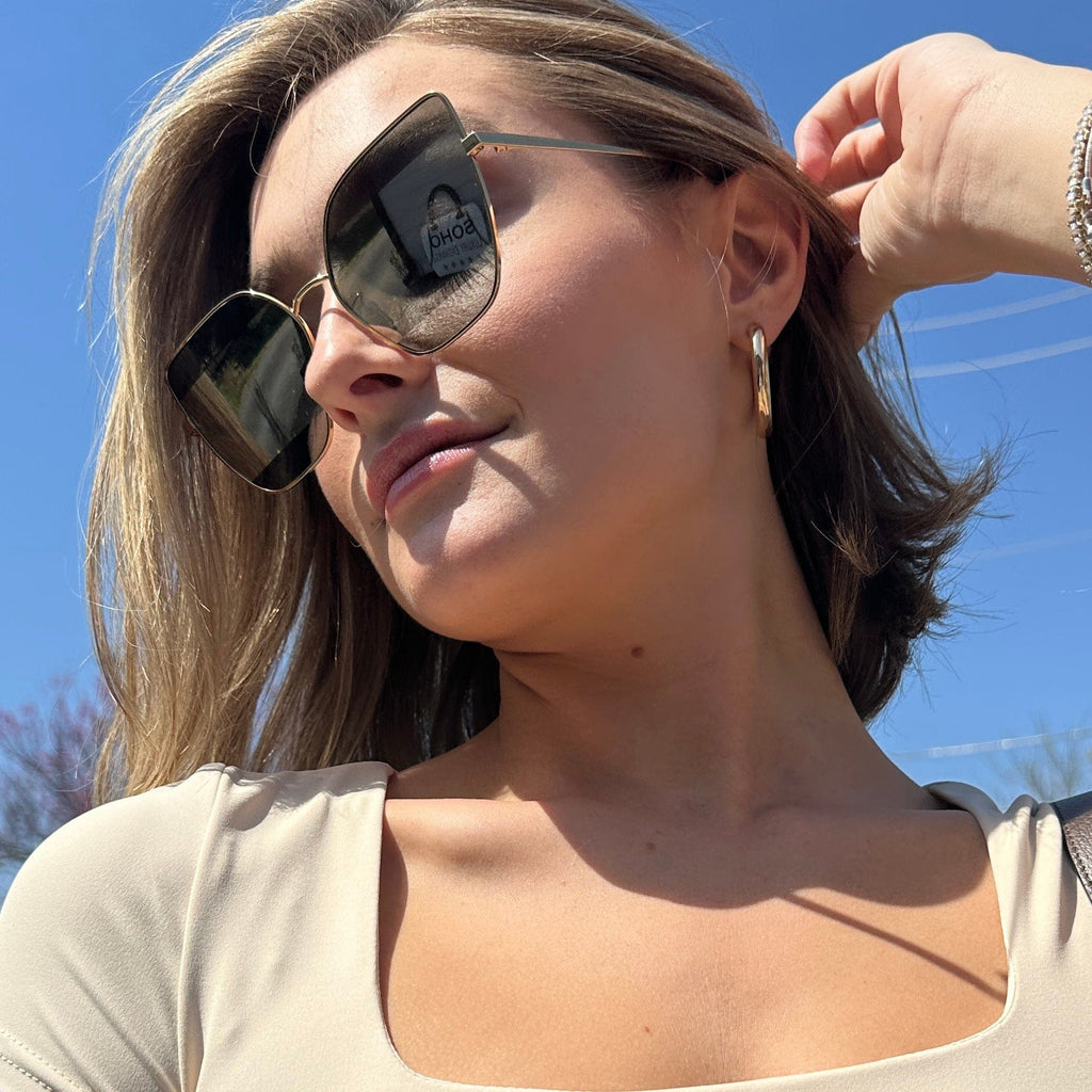 Fendi Women’s Mirrored Gold Metal Butterfly Sunglasses