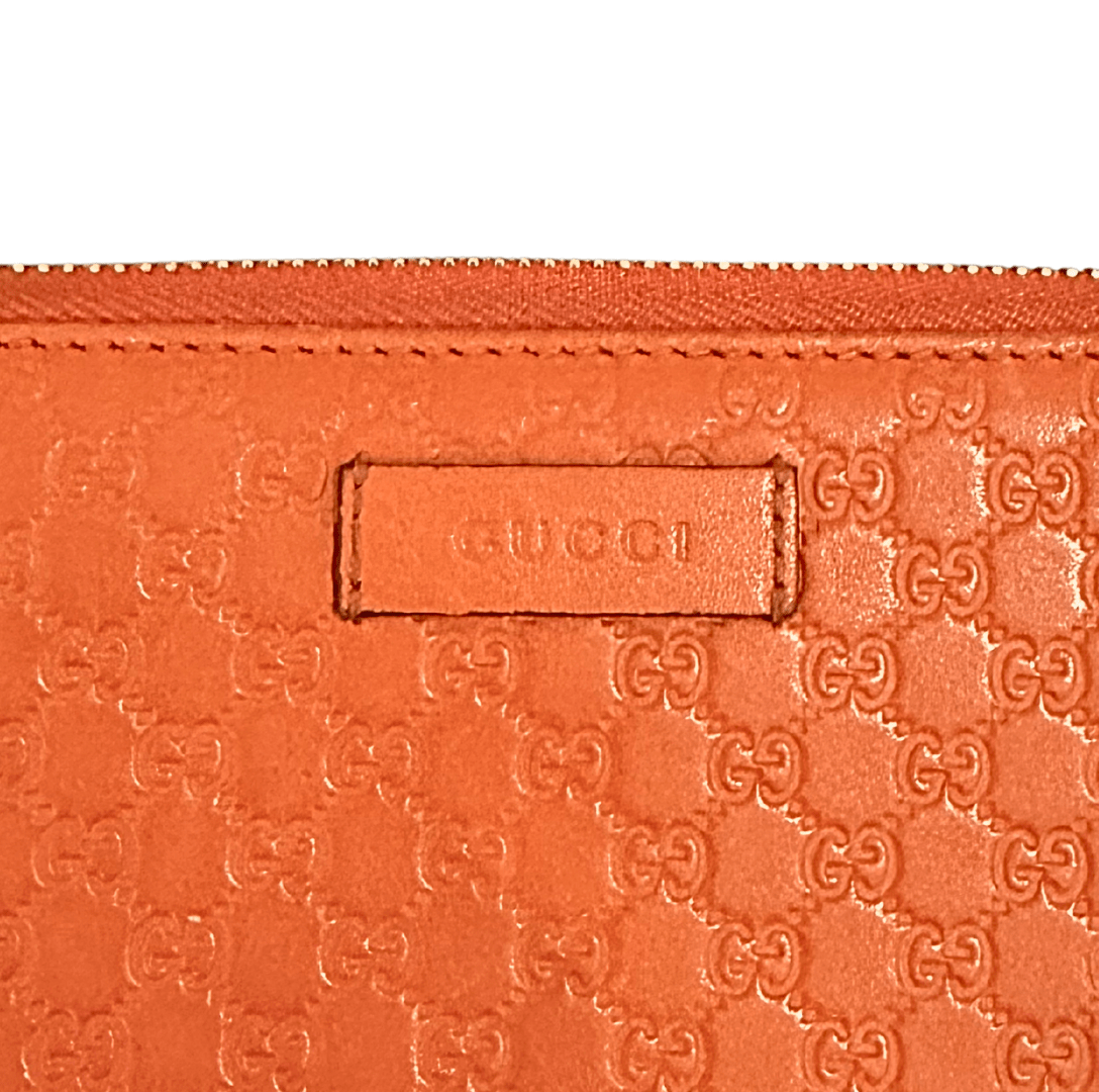 Gucci Micro GG Leather Continental Zip Wallet