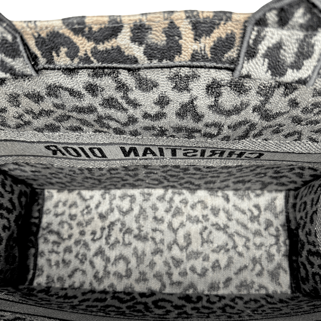 Christian Dior Large Mizza Leopard Print Book Tote