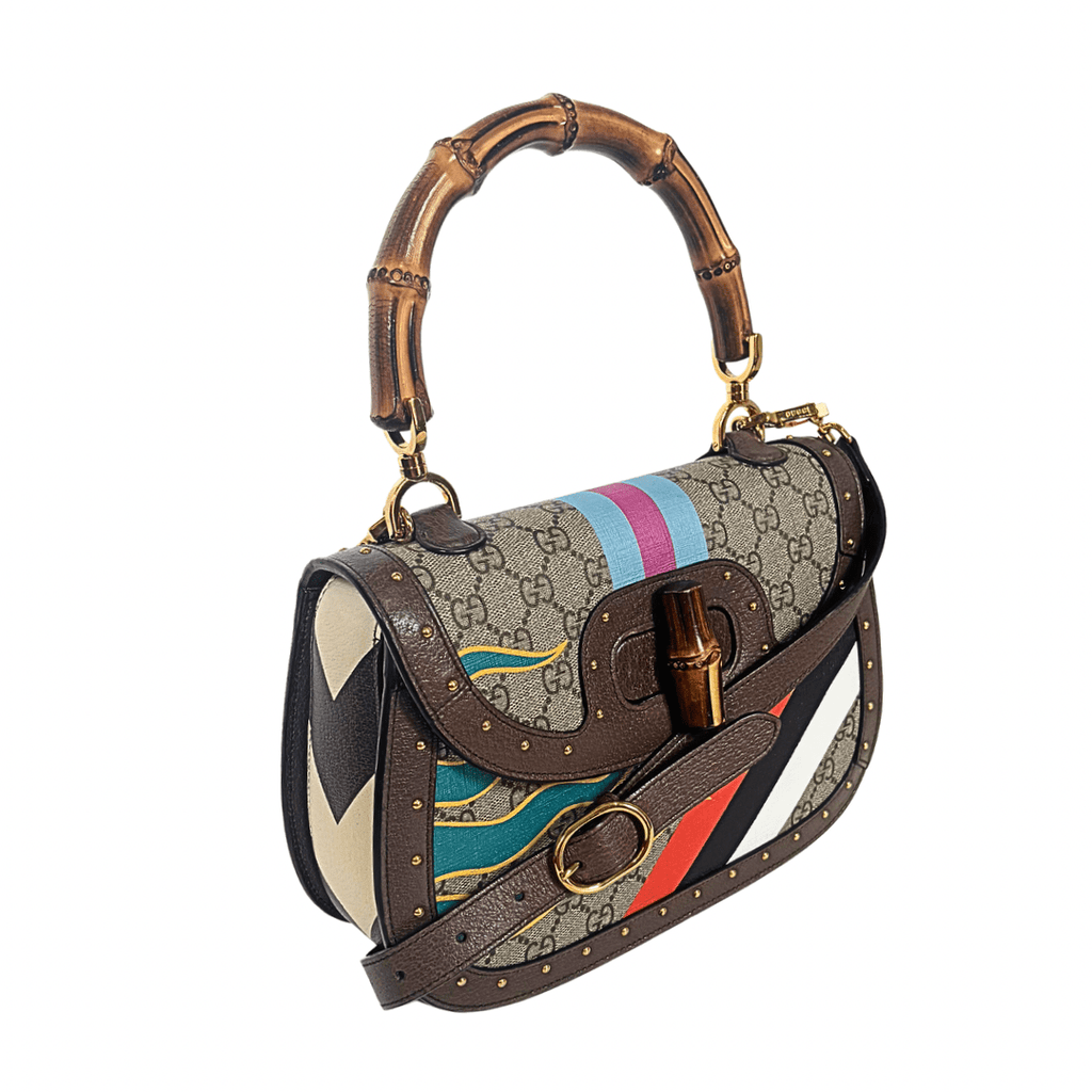 Gucci GG Supreme Bamboo Centum 1947 Top Handle Bag