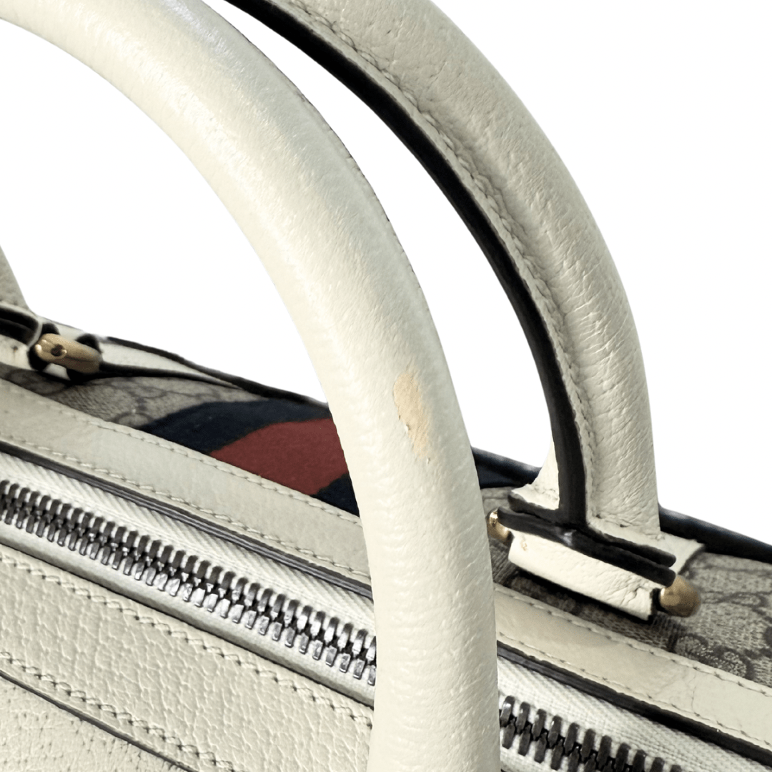 Gucci GG Supreme White Savoy Duffel