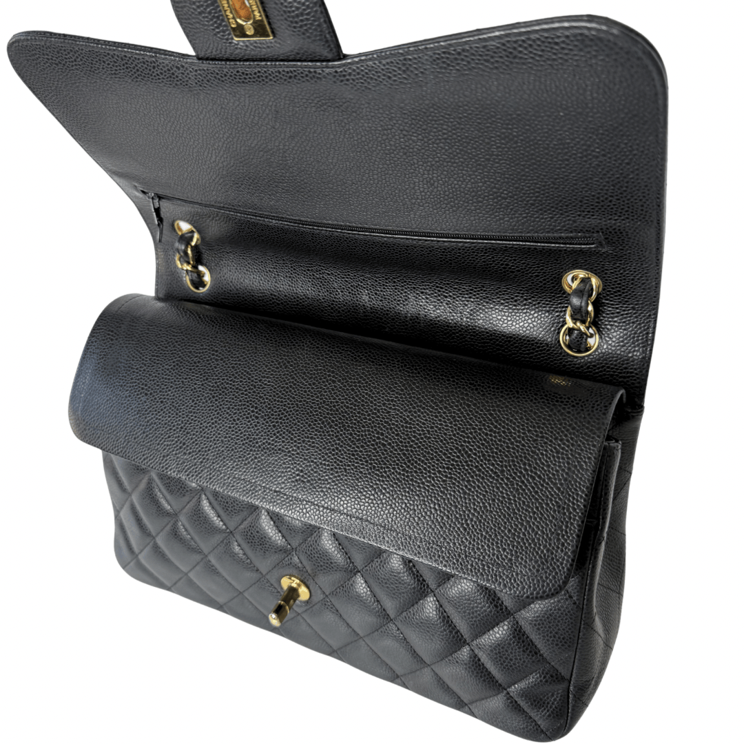 Chanel Classic Caviar Jumbo Double Flap Bag