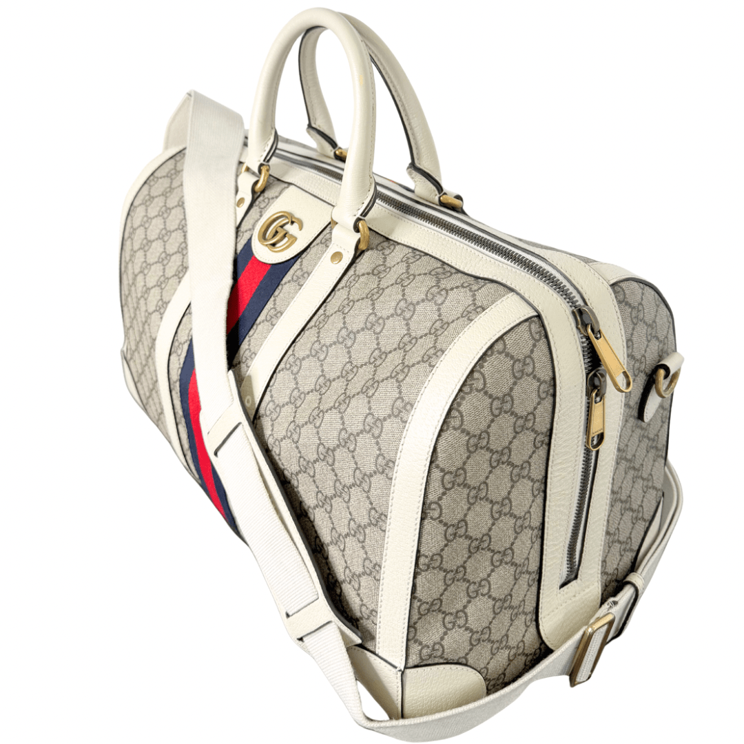 Gucci GG Supreme White Savoy Duffel