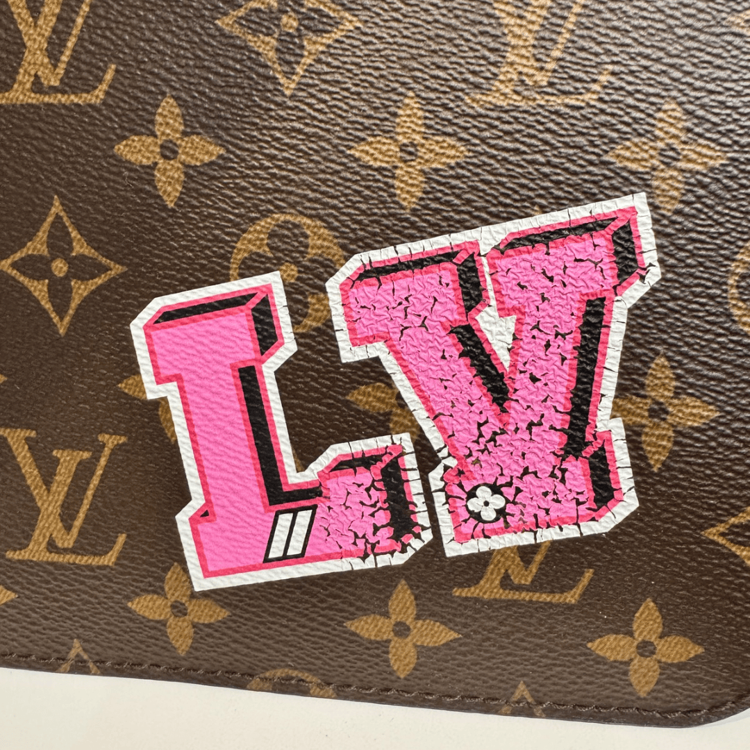 Louis Vuitton Monogram Neverfull MM Patches Tote w/ Pouch