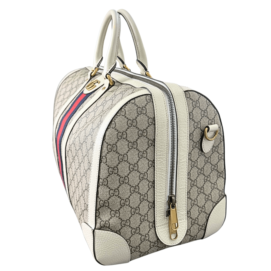 Gucci GG Supreme White Savoy Duffel