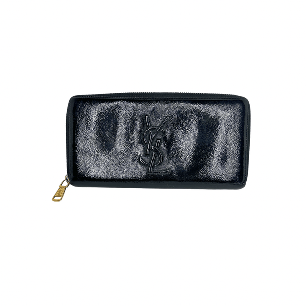SAINT LAURENT zip-around leather wallet 国内発送関税込 Saint Laurent 'Monogram' Zip Around Quilted Calfskin Leather