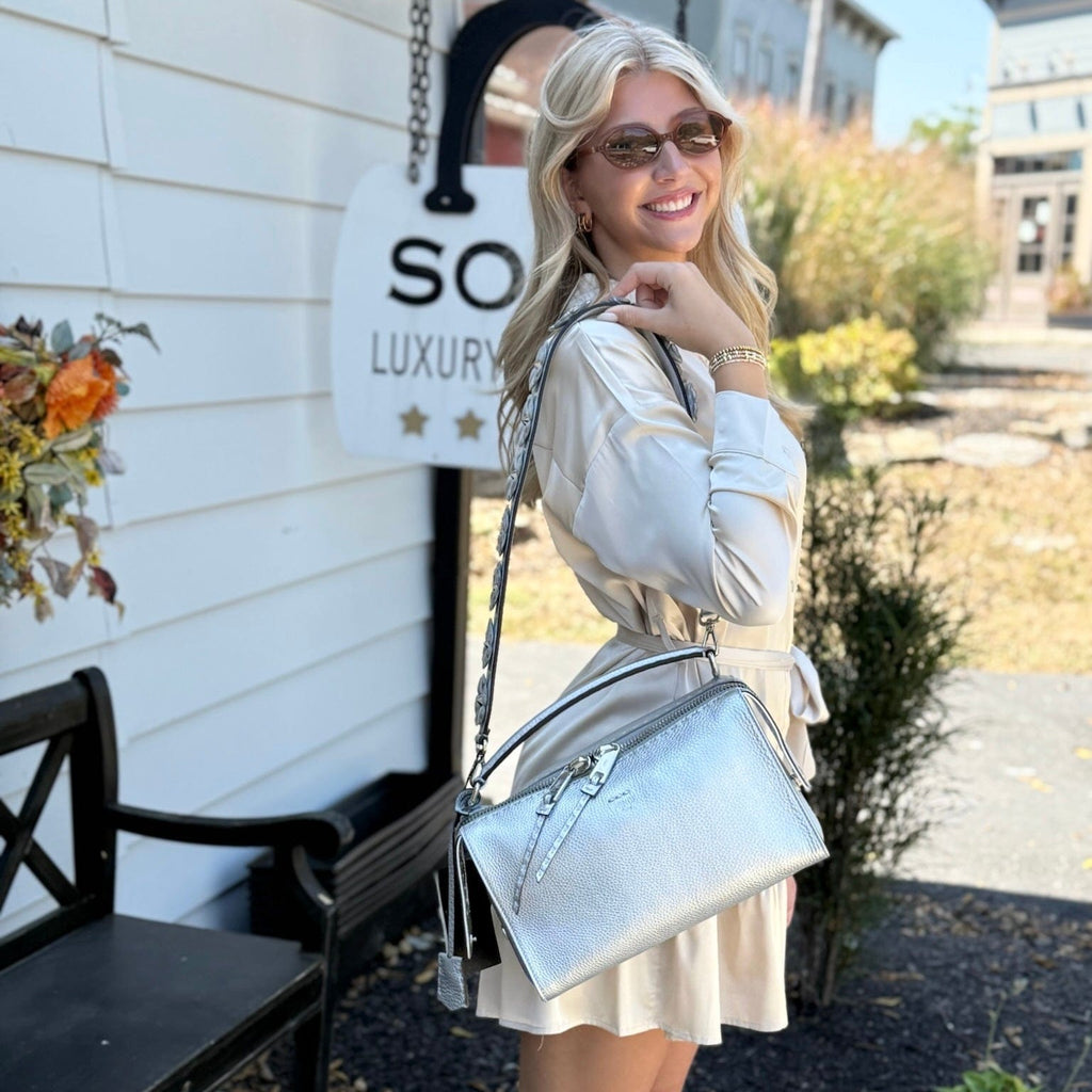 Fendi Selleria Leather Lei Boston Bag